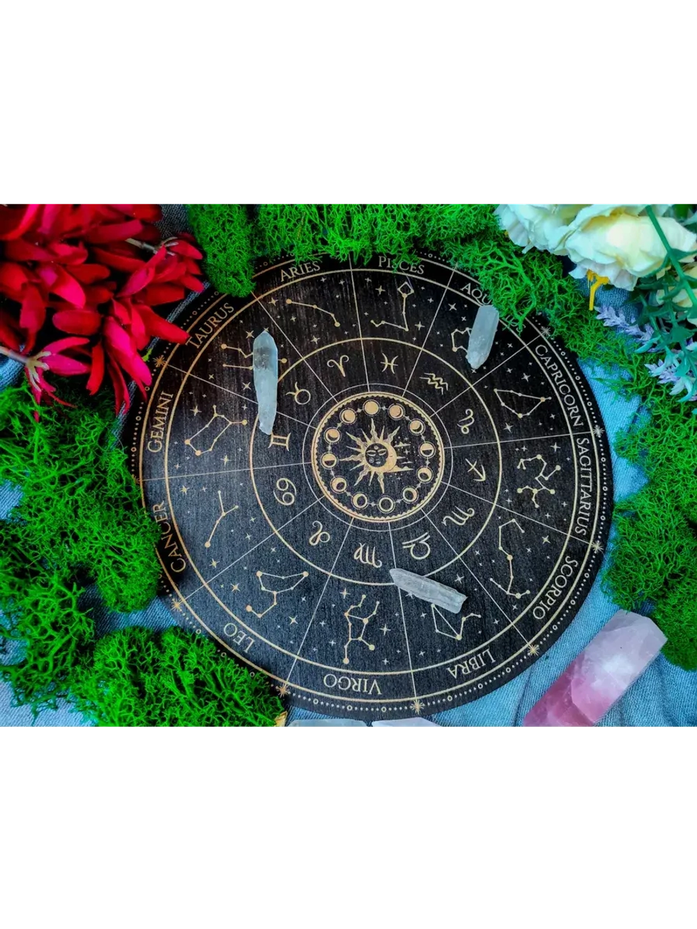 Зодиакальное астрологическое колесо, украшение алтаря