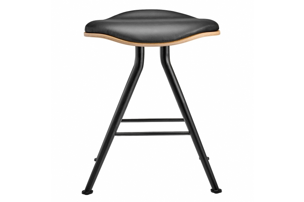 Табурет Barfly, черный, кожа