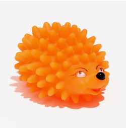 Игрушка пищащая «Ёжик» мини для собак, 5 см, оранжевая