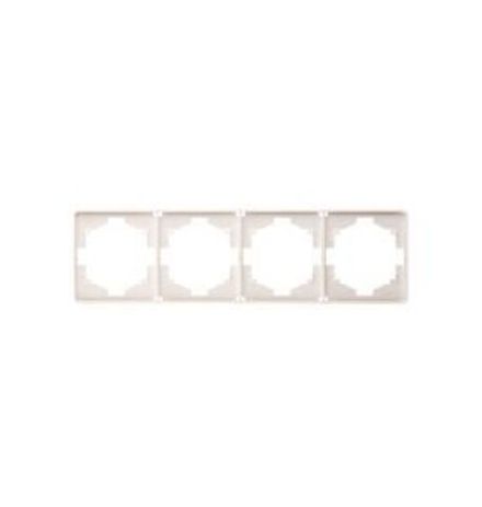 Рамка ROUND 4-постовая перламутр KRANZ