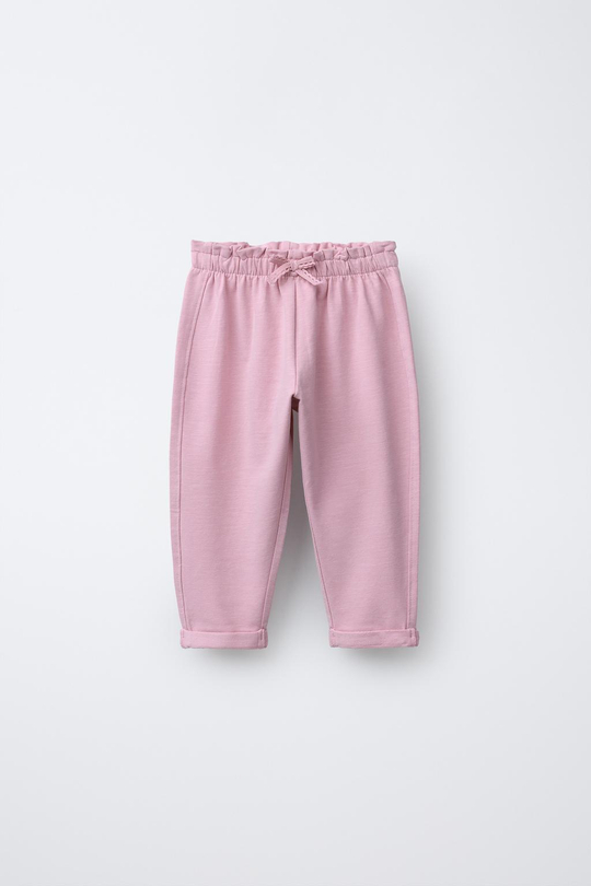 ZARA БРЮКИ BAGGY, РОЗОВЫЙ