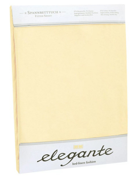 Простыня сатиновая 240x260 Elegante 6800 желтая