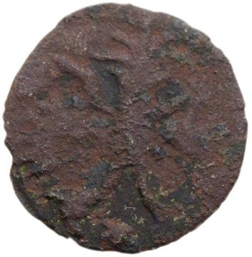 Полушка 1719 Петр I без обозначения монетного двора, год цифрами