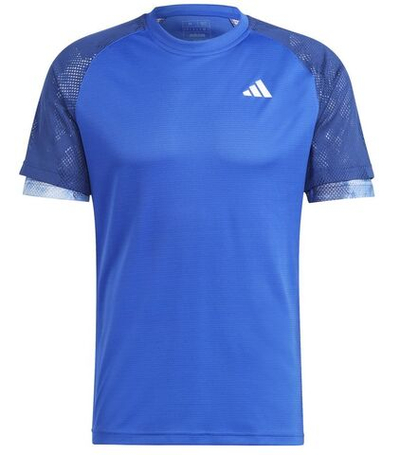Футболка мужская теннисная Adidas Melbourne Ergo Tennis Heat Aeroready Raglan Tee - lucid blue