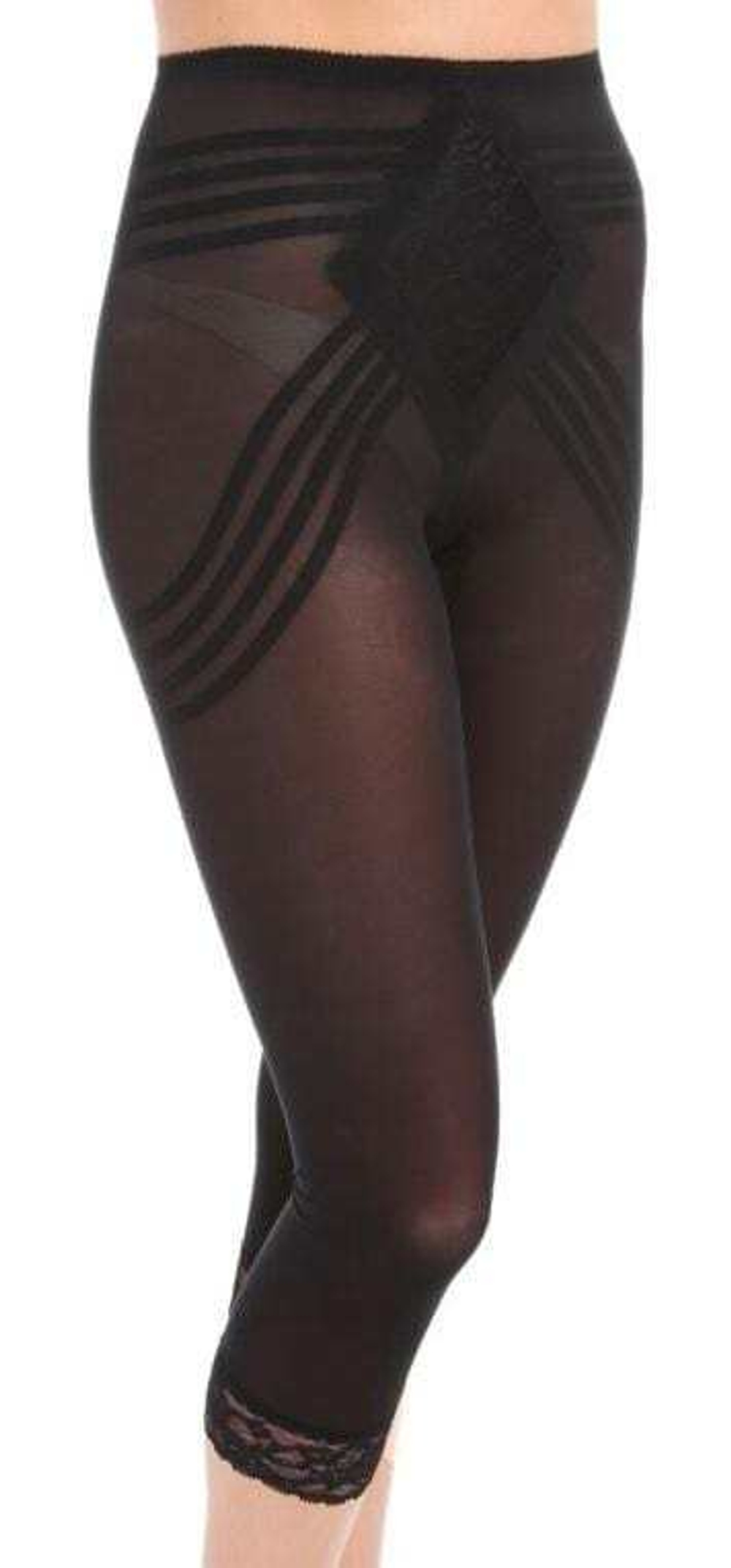 Корсетные штаны-капри сильной коррекции (Размер: 6X) (Цвет: черный)