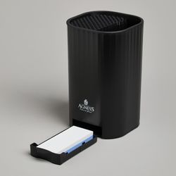 ПОДСТАВКА ДЛЯ НОЖЕЙ AGNESS С ТОЧИЛЬНЫМ КАМНЕМ 13,6*14,6*23 СМ