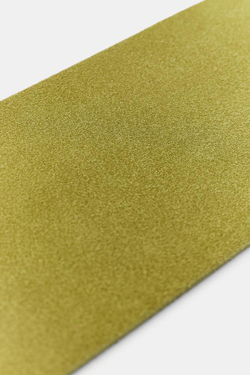 ZARA РЕМЕНЬ ИЗ 100% ЗАМШИ С ОБТЯНУТОЙ ПРЯЖКОЙ, ЛАЙМОВЫЙ