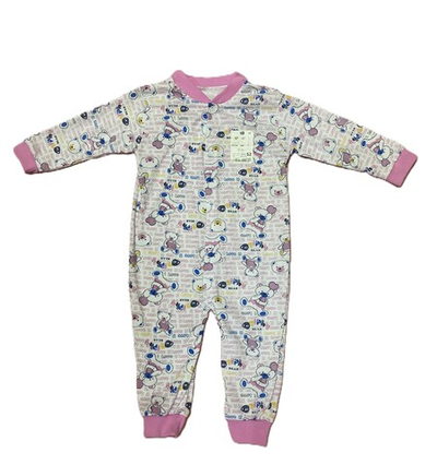 Комбинезон для девочки на кнопках без ножек из кулирки (100% хлопок) на рост 80 см