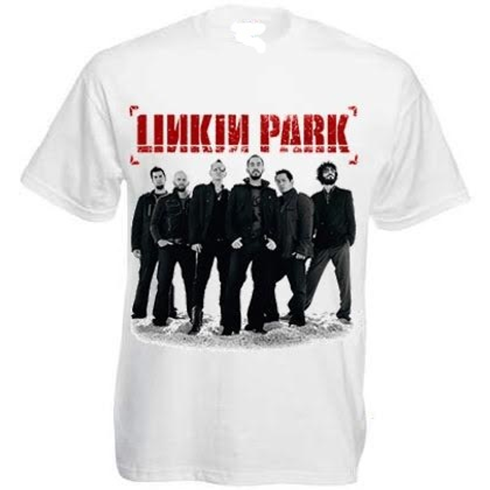 Футболка Linkin park ( группа, белая )