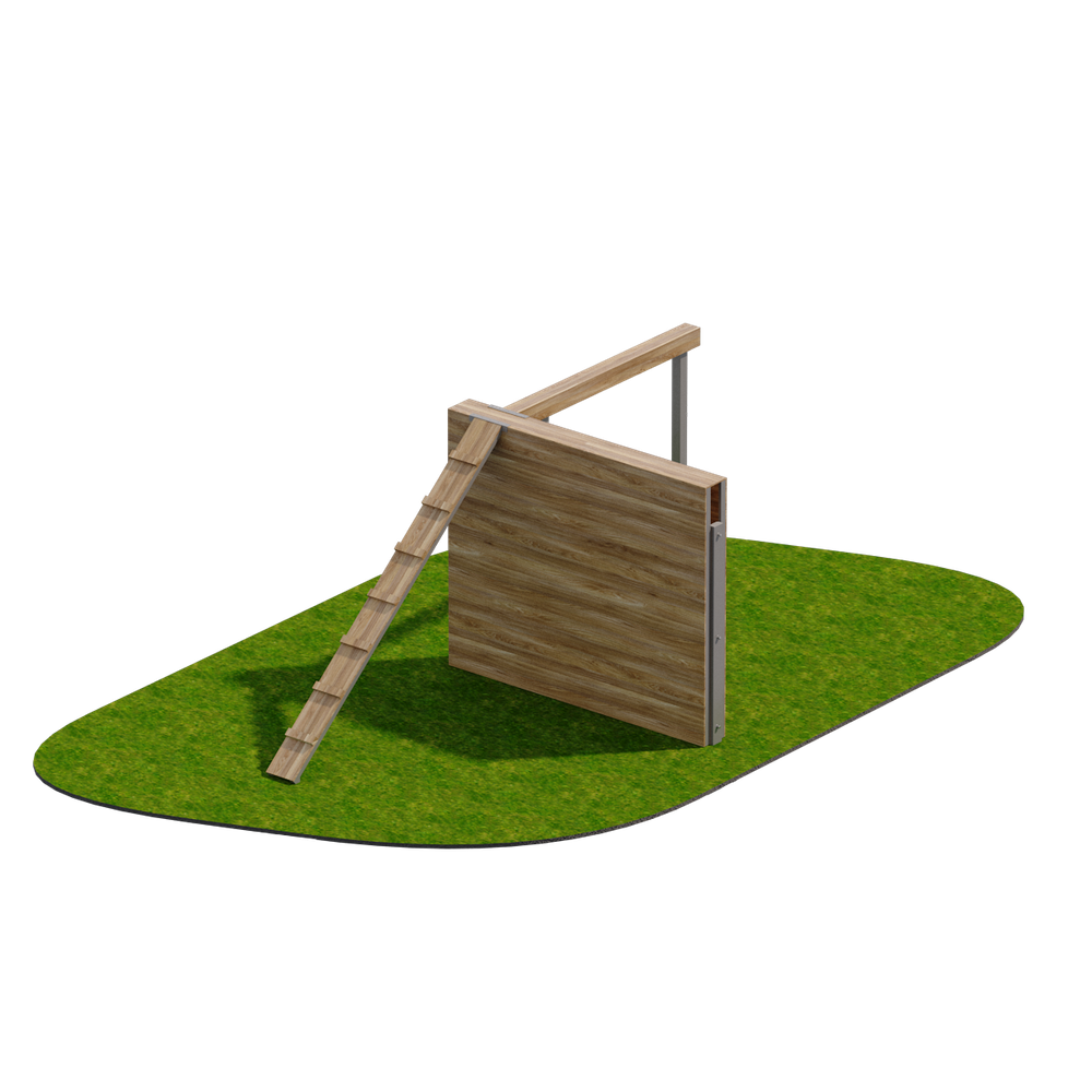 Забор с наклонной доской