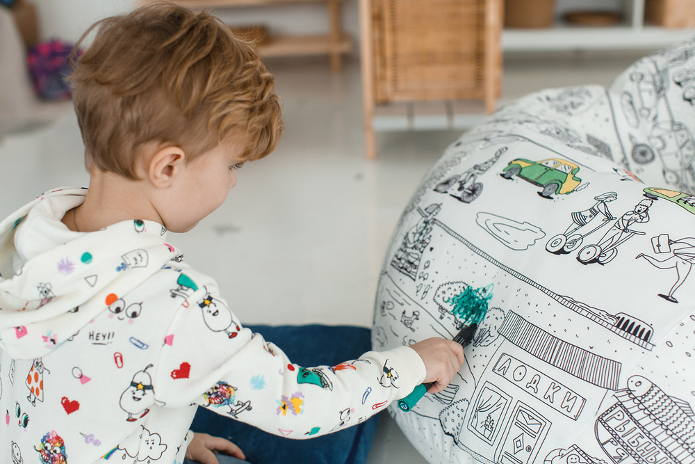 Кресло Мешок Груша Раскраска (3XL, Классический)