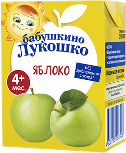Сок Бабушкино Лукошко яблоко осветлённый 200мл с 4 месяцев