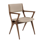 Стул с подлокотниками 4199 из экокожи цвета норки