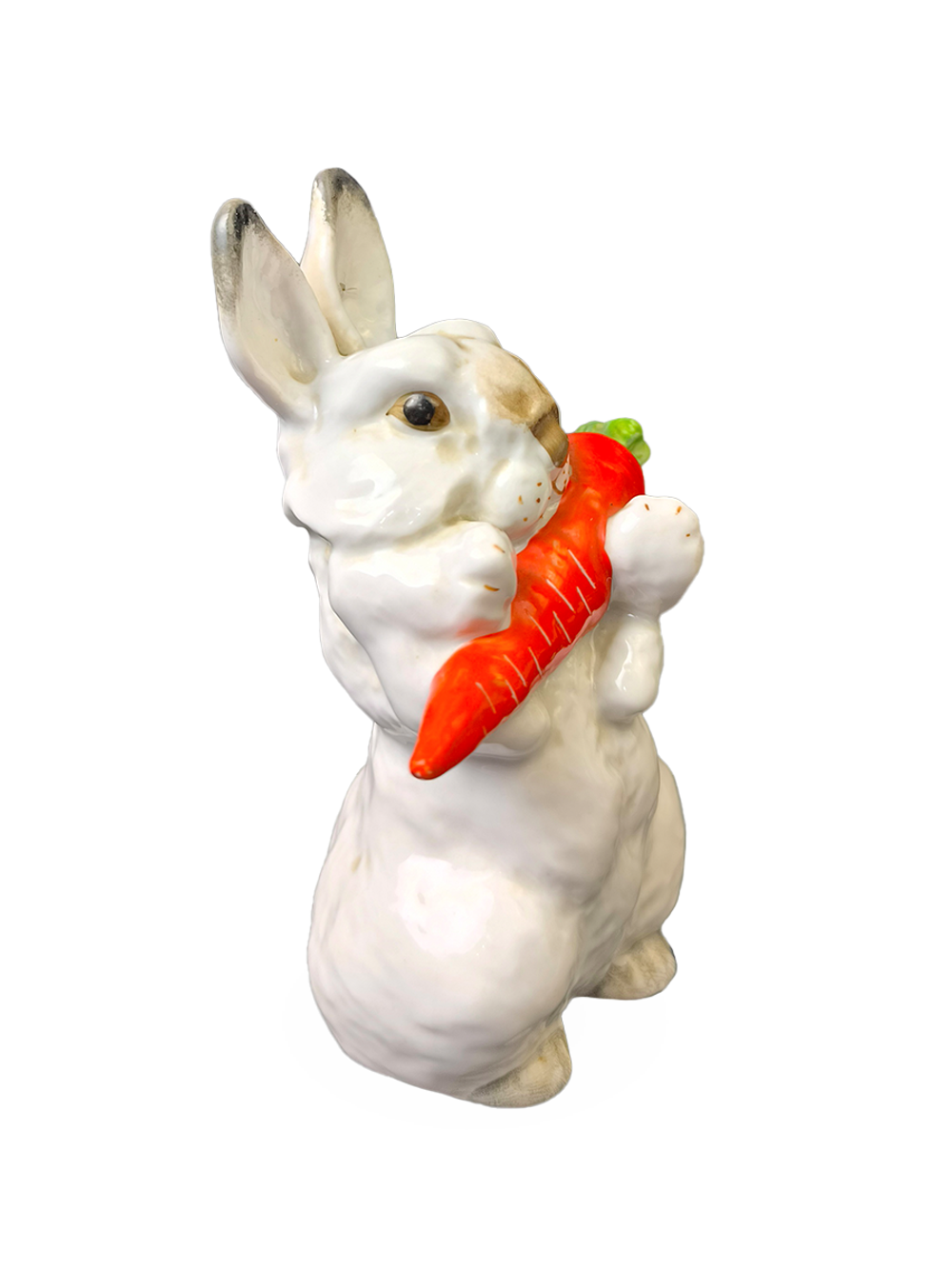 Статуэтка (миниатюра) "Заяц с морковкой" (ЛФЗ)