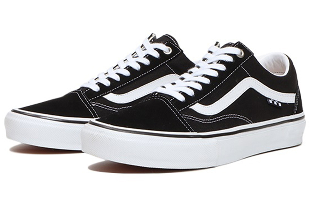 Vans Old Skool skate classics canvas classic wear-resistant low-top sneakers for men and women in the same style black and white