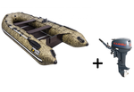 Ривьера 3400 СК камуфляж + KAMISU T 9.9 BMS (комплект лодка + мотор)