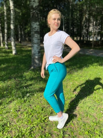 Штаны женские "БР-97 Ф.П" длина 7/8 (99) изумруд