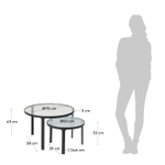 Набор столиков La Forma (ex Julia Grup) Oni Ø 70 cm / Ø 50 cm
