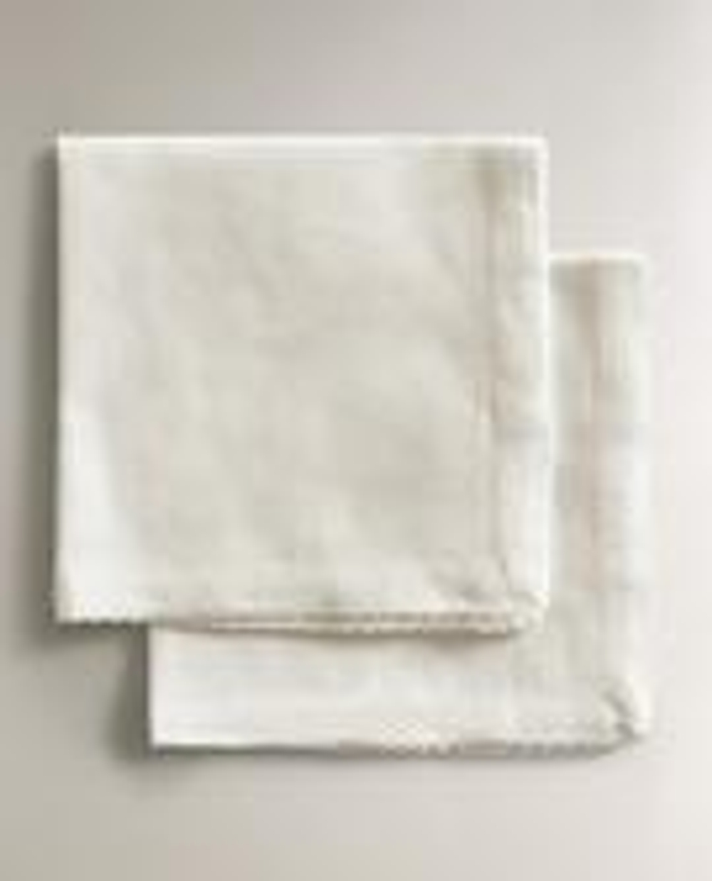 ZARA HOME САЛФЕТКИ С ФЕСТОНАМИ (НАБОР ИЗ 2 ШТ.), БЕЛЫЙ