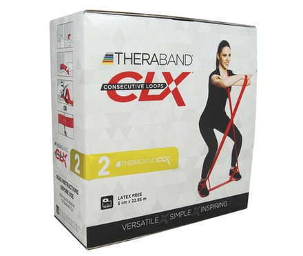 Лента-эспандер CLX Thera-Band желтая/тонкая 5 см х 22,85 м
