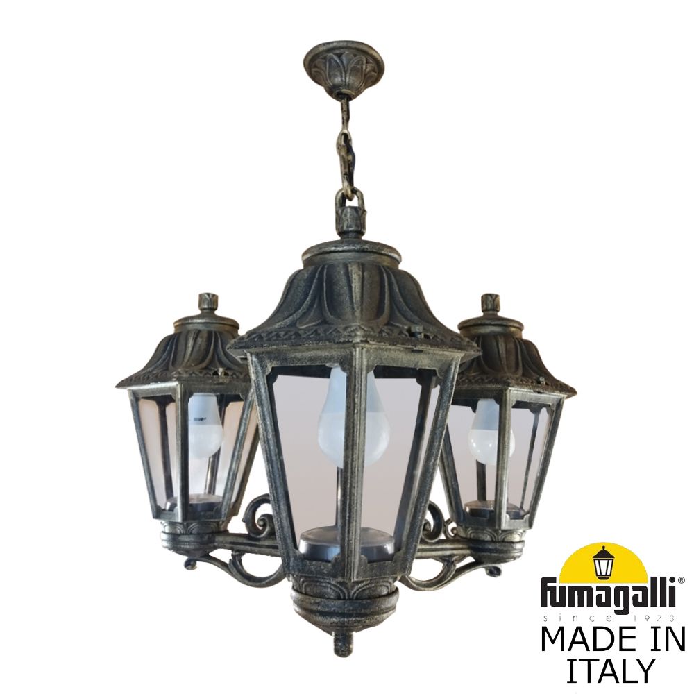 Подвесной уличный светильник FUMAGALLI SICHEM/ANNA 3L E22.120.S30.BXF1R