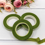 Лента Тейп 1,2см х 28м Для цветов Набор 3шт (Зеленый)