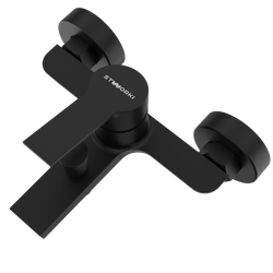 Смеситель для ванны с душем STWORKI Кронборг S28100BK + Душевой гарнитур Гётеборг S03190BK, матовый черный