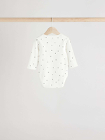 Боди с длинным рукавом для малышей Next E57-301, 5 шт., Белый, Темно-серый, Молочный