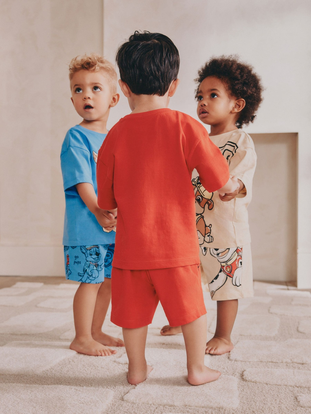 Пижама для мальчика Next AC1-057 3 шт., Красный, Голубой, Бежевый