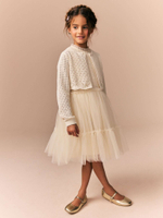 Кардиган вязаный для девочки Next E25-051, Кремовый