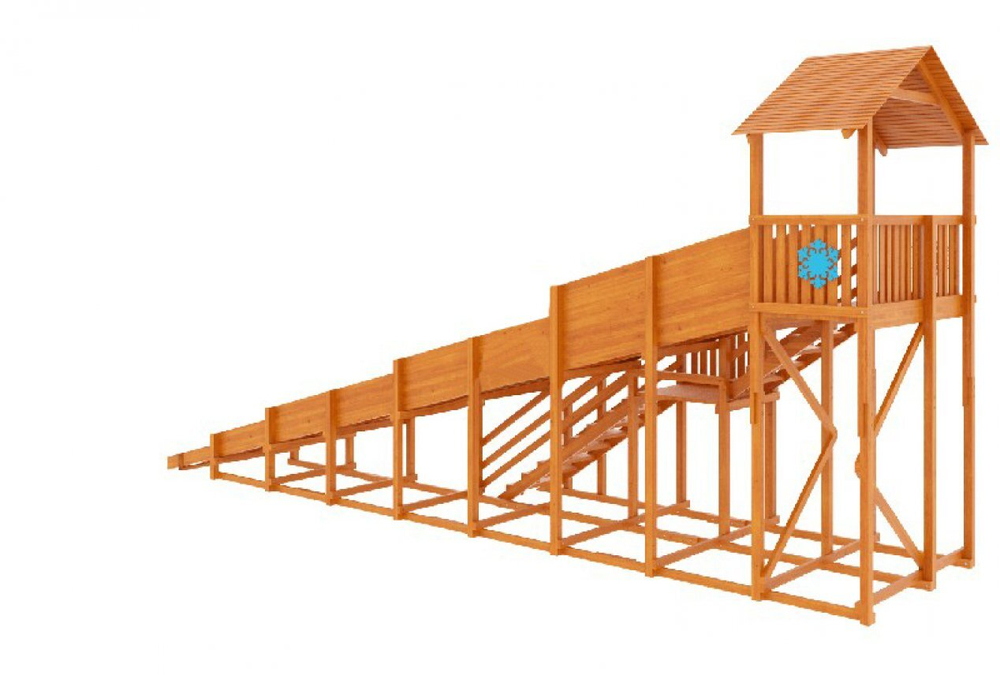 Зимняя горка TORUDA Лисичка Домик (скат 9.5 м)