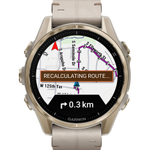 Смарт-часы Garmin Fenix 8 Amoled 43 мм Sapphire Soft Gold with Limestone Leather Band 010-02903-40