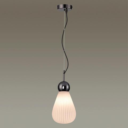 5418/1 MODERN ODL_EX23 157 черный хром/белый матовый/металл/стекло Подвес E14 1*40W ELICA