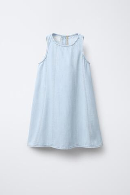 ZARA ДЖИНСОВОЕ ПЛАТЬЕ, ГОЛУБОЙ