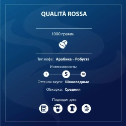 Кофе в зёрнах Lavazza Qualita Rossa, 1 кг