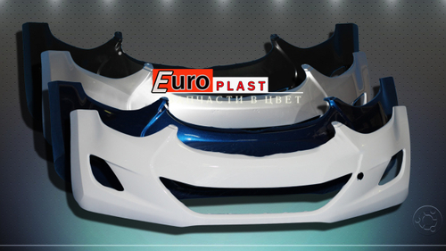 Бампер передний в цвет на Hyundai Elantra 2010-2014