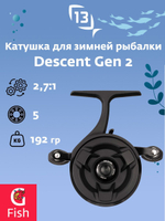 Катушка для зимней рыбалки 13 FISHING Descent Left Hand Retrieve (Gen 2), 2.7:1, под левую руку