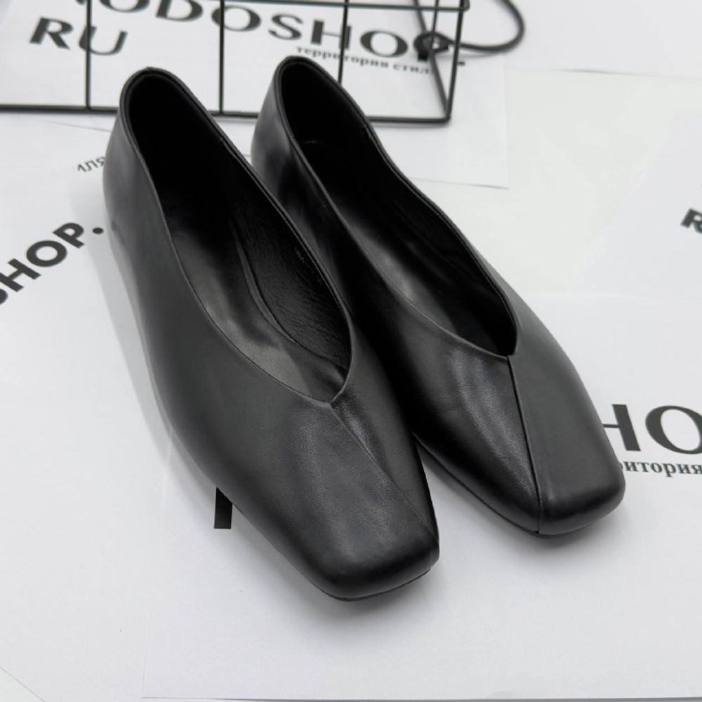 Туфли женские натуральная кожа артикул 8059-1 цвет"чёрный"