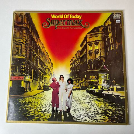 Винтажная виниловая пластинка LP Supermax World Of Today (Германия 1977) (Синий Винил)