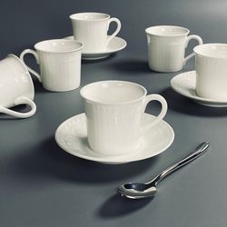 Lenardi 225-066 Кофейный набор 12пр. 120мл СЕРЕНА в под.уп.(х6)Костяной фарфор