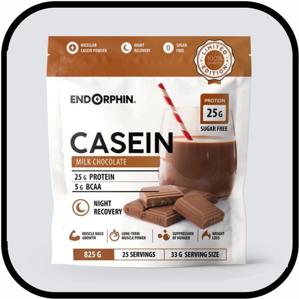 Протеин ENDORPHIN Micellar Casein дойпак, 825 г молочный шоколад,