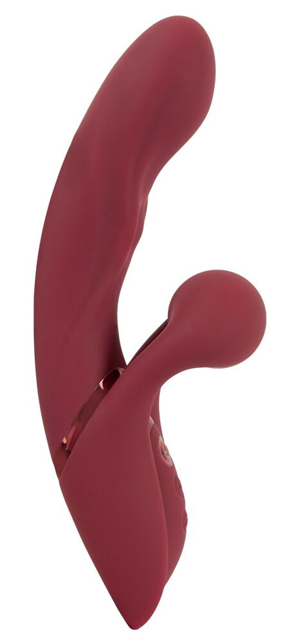Малиновый вибратор-кролик с функцией постукивания 2 Function Rabbit Vibrator - 22,3 см.