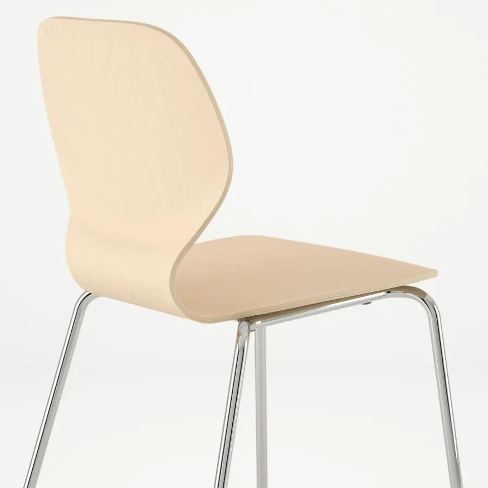 Стул - IKEA SIGTRYGG/SEFAST, 82х52х50 см, бежевый/металлик, ИКЕА