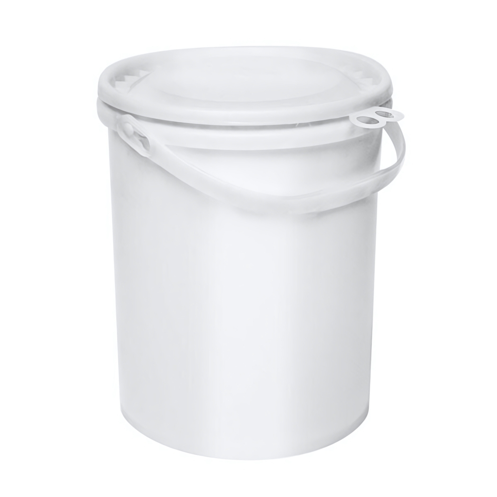 Ведро с герметичной крышкой и ручкой 12 л (белое)