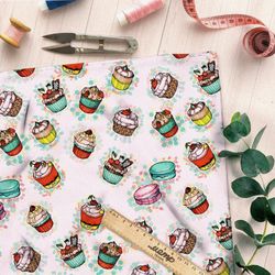 Ткань бязь капкейки