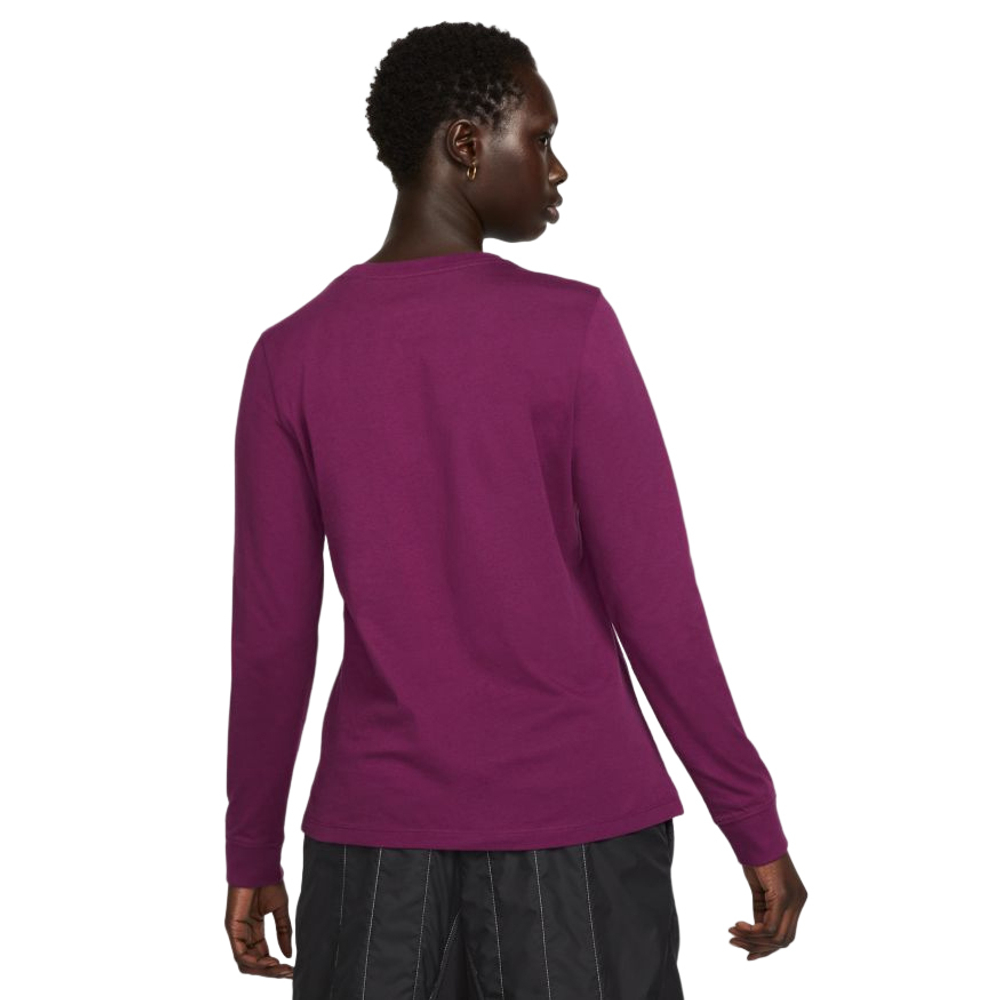 Женская теннисная футболка (dł. Рукава) Nike Swoosh Essential LS Icon Ft - sangira/white