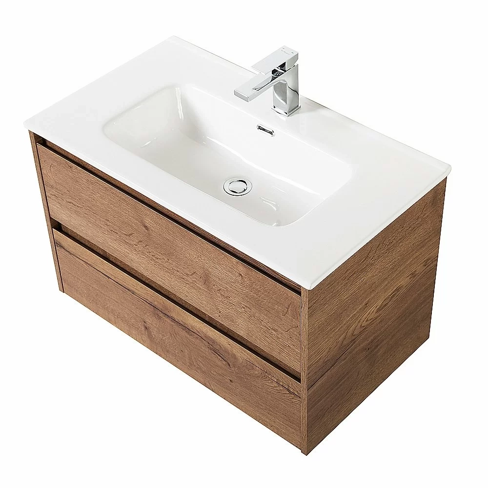 Тумба с раковиной BelBagno KRAFT 90 2C-SO/BB900ETL Rovere Tabacco