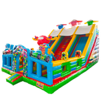 Коммерческий надувной батут горка «Крутые виражи» 13х8х8,3 м.