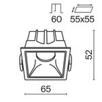 Встраиваемый светильник Technical DL043-01-10W3K-D-SQ-WB