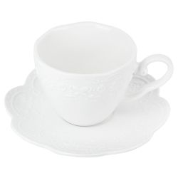 Чашка с блюдцем " " v=180мл (min6) (фарфор) (транспортная упаковка)
